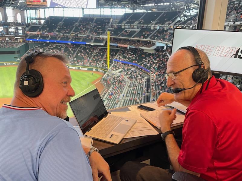 Jon Banta and the Texas Rangers announcer.